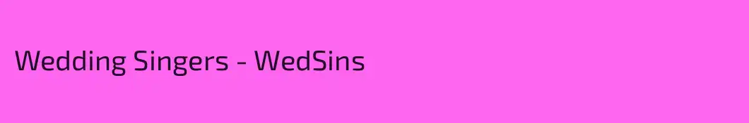 Wedding Singers - WedSins